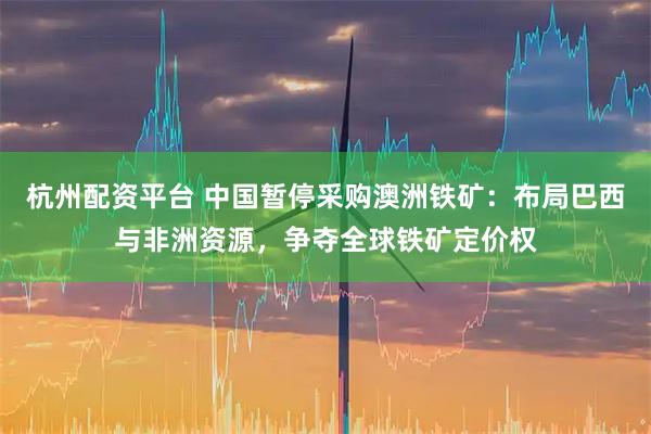 杭州配资平台 中国暂停采购澳洲铁矿：布局巴西与非洲资源，争夺全球铁矿定价权