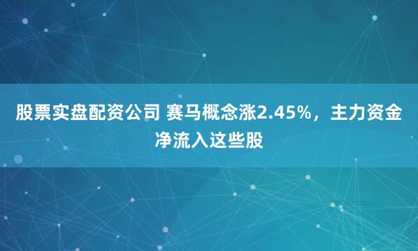 股票实盘配资公司 赛马概念涨2.45%，主力资金净流入这些股